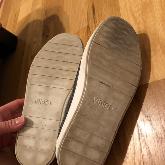 VINCE// white leather loafer slides - Picture 4 of 4